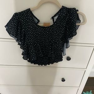 Cropped blue life top